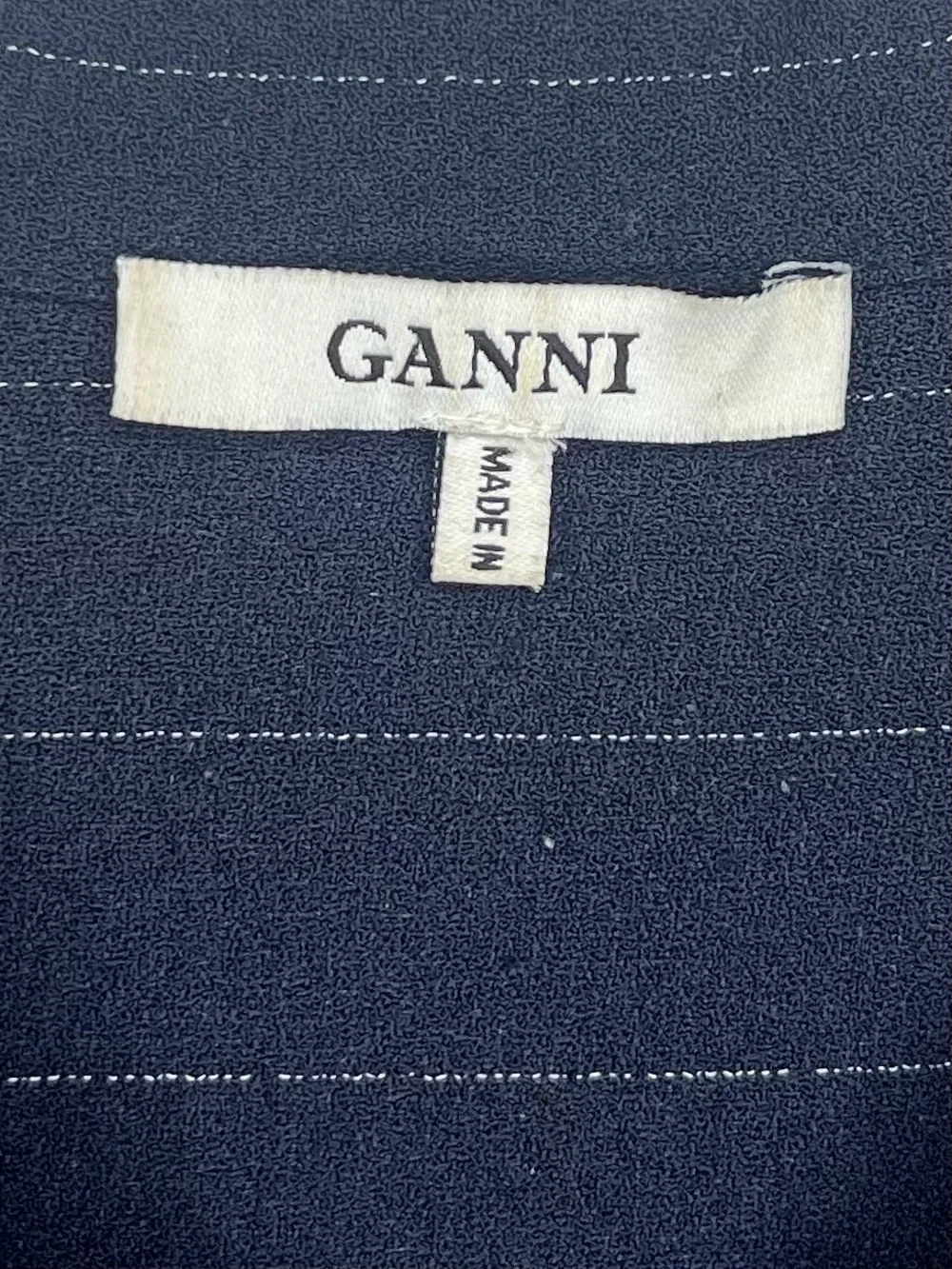Ganni clark pinstriped